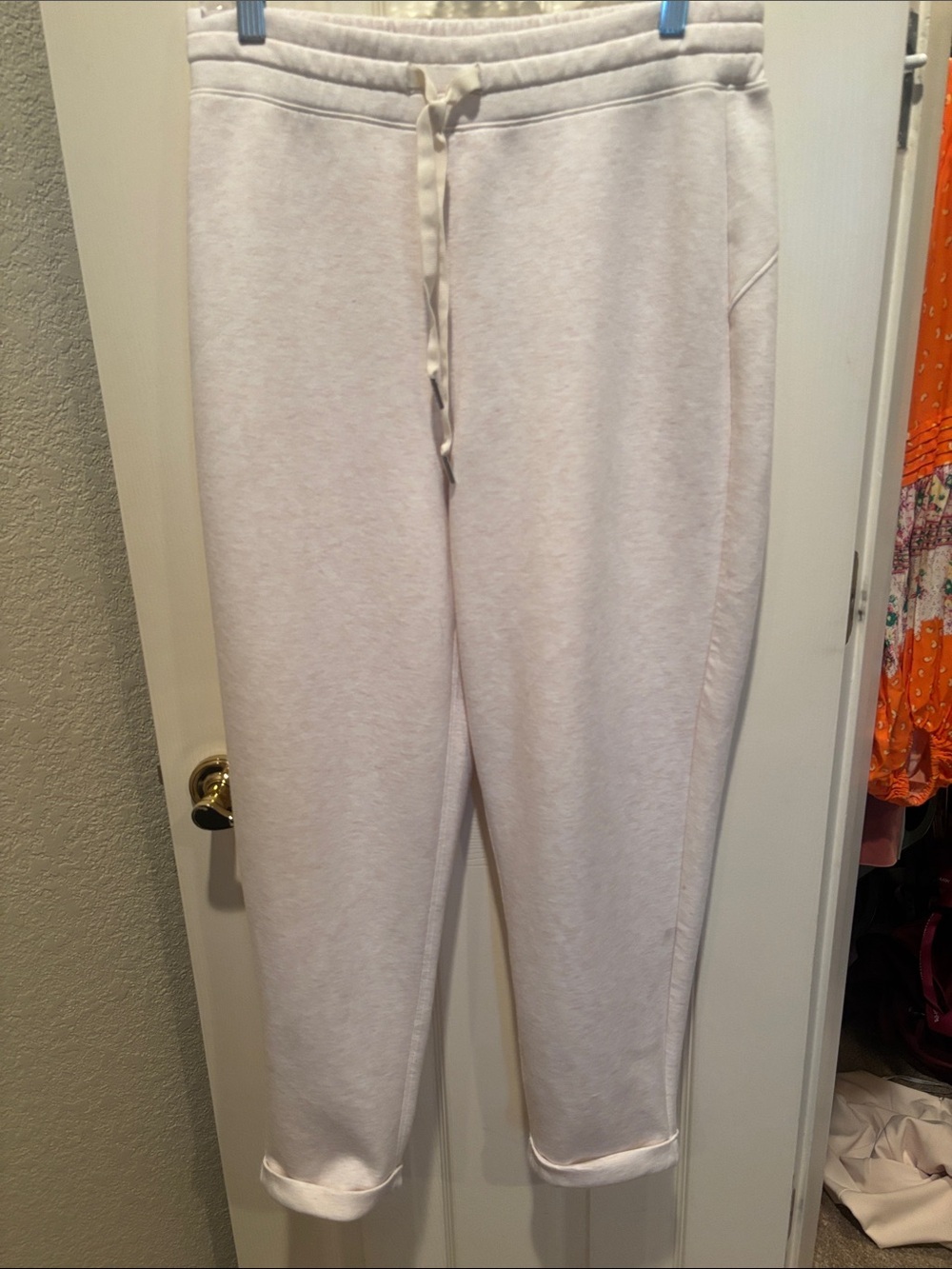 SPANX AirEssentials Taper Pants Oatmeal  Cream Joggers Lounge Sweatpants size XL